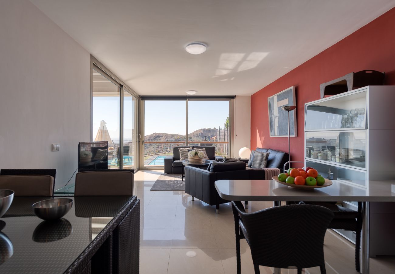 Вилла на San Bartolomé de Tirajana - Espectacular villa con piscina privada, vistas al mar, barbacoa y entorno de relax